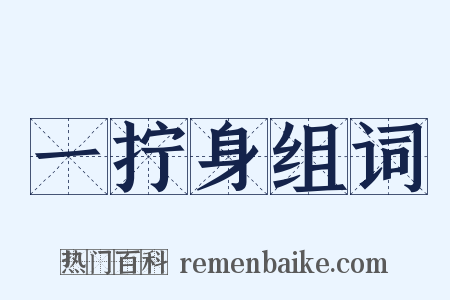 一拧身组词是什么意思的图片